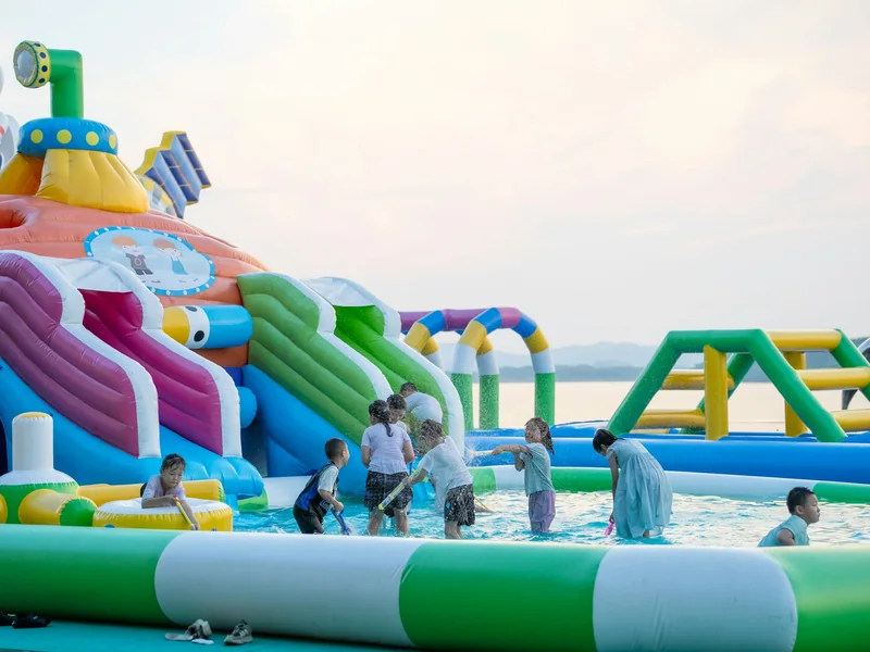 Water play zone for families
